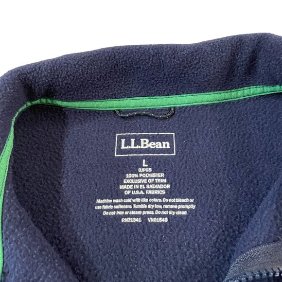 L.L. Bean Women's Fleece Full-Zip Jacket Size Large Blue 3-Season Outdoor Wear - Picture 2 of 5